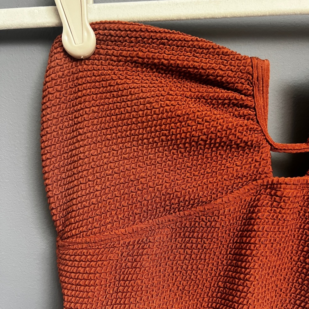 Rust Textured One-Piece Swimsuit - Picture 5 of 6